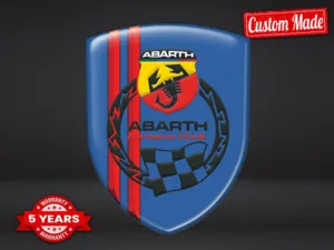 Fiat Abarth Pegatina En Relieve Alta Calidad Profesional Personalizable